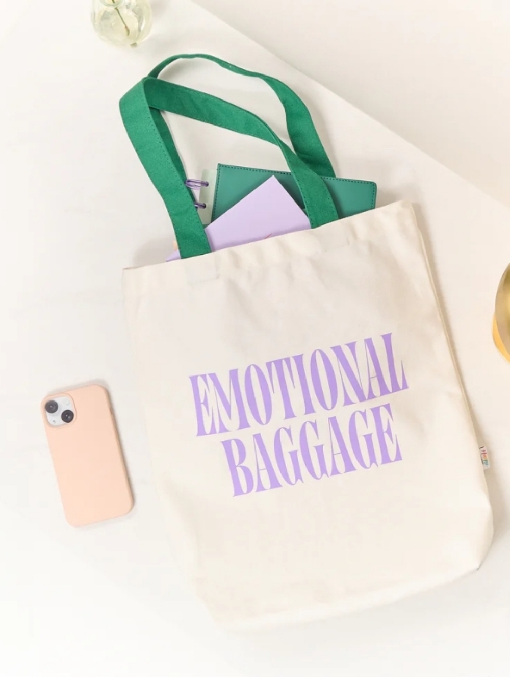 Current Mood Emotional Baggage Cheeky Canvas Tote
